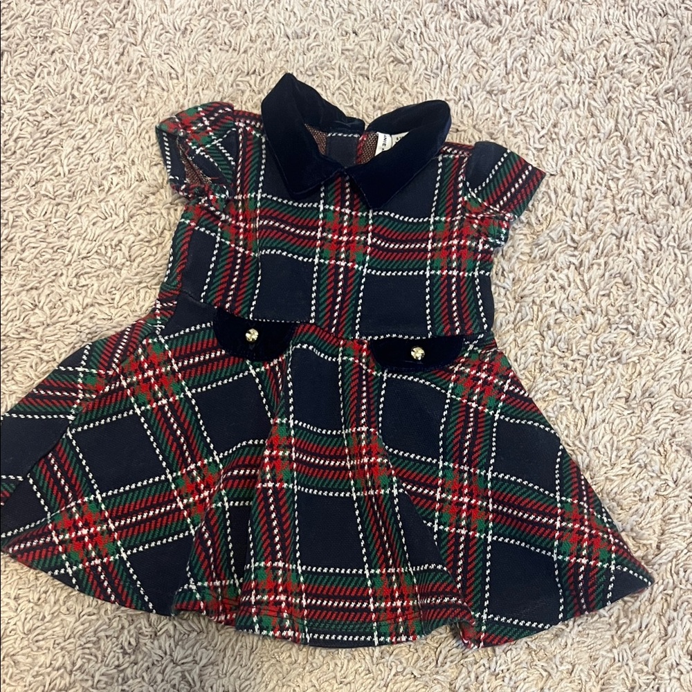 Janie and Jack Plaid Dress knitted - Red, Green, Black